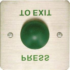 mounting version available GM7603 Green domed request to exit button, flush mounting