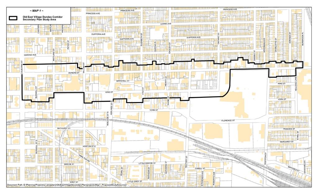 File: O-8879 Planner: K. Killen The evaluation and implementation of cycling infrastructure to establish an eastwest corridor connecting east London with the downtown.