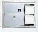 12 15 /16 " 315mm NOTES: 1/2 " 2" 12 50mm B-386 PARTITION-MOUNTED MULTI-ROLL TOILET TISSUE DISPENSER (SERVES 2 COMPARTMENTS) Satin-finish stainless steel.