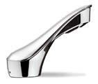 Available in five designer finishes; available with an automatic faucet in a matching finish.