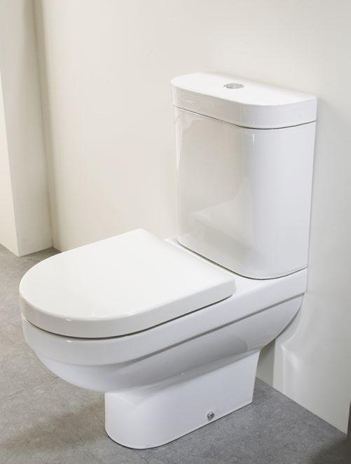 WC pans The distinctive D-shaped Venus design is available as a close coupled or back to wall