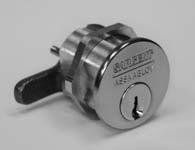Utility, Cabinet and Switch Locks Specifications: 4142-4143 Utility & Cabinet Lock For Metal Doors Cylinder Cam Keys Cylinder Options Hand Easily field reversible Up to 7/8" thick Brass, 6 pin, can