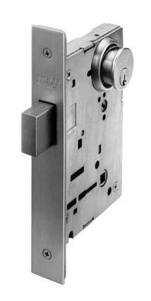 8200 Series Deadbolts Specifications For Doors Backset Strike Deadbolt Cylinder Masterkeying Case Door thickness 1-3/4" (44mm) standard (For thicker doors, consult factory) 2-3/4" only 4-7/8"