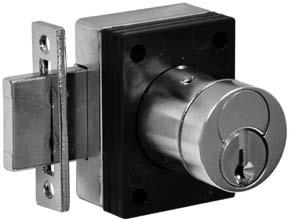 Locker Locks Specifications: Series 1655 For Doors For Stiles Strike Cylinder Keying options Case Hand One size for doors 1-1/2" thick and when used with 4 supplied 1/8" spacers can be used on