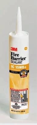 Its unique intumescent property allows IC 15WB caulk to effectively