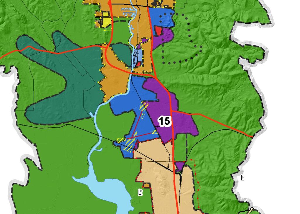 !! NAPA COUNTY LAND USE PLAN 28-23 CAMINO DORADO FACILITY * SCALE IN MILES 2 LEGEND * URBANIZED OR NON-AGRICULTURAL Study Area Cities Urban Residential Rural Residential Industrial See Action Item
