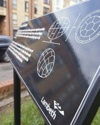 Lambeth Council: Signage for interpreting our surroundings Supporting Lambeth Council s regeneration development, we created a series of interpretation lecterns at key places of interest throughout