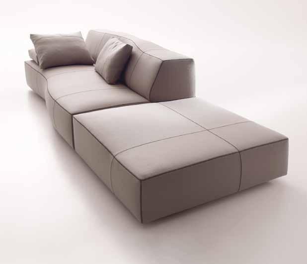 Created for both the consumer and contract markets, the Bend-Sofa offers flexible composition solutions including small linear versions,