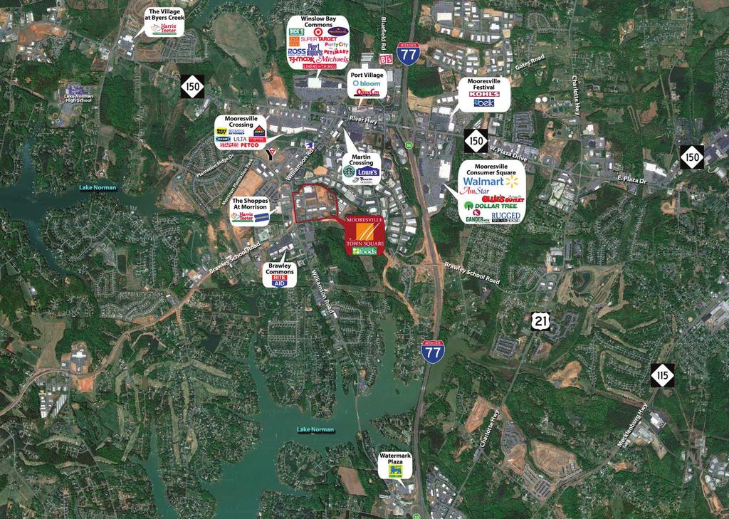 AREA MAP MOORESVILLE TOWN