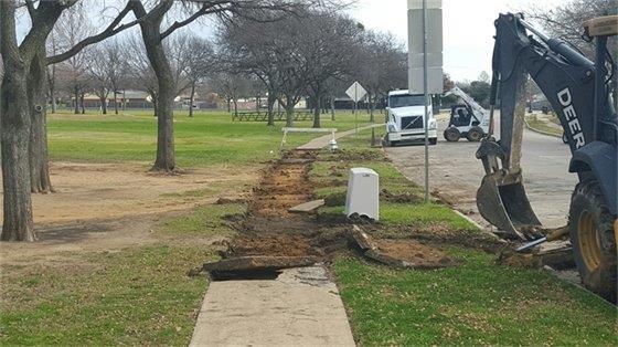New Sidewalks at Beasley Park Parks and Recreation crews are replacing the