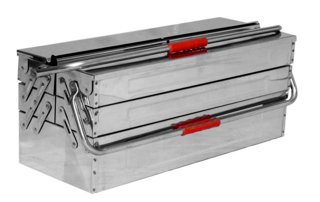 Model :- MGMT-SS183C Model :- MGMT-SS183C. Stainless Steel Cantilever Tools Box Three Compartment. Model :- MGMT-SS213C. Stainless Steel Cantilever Tools Box Three Compartment. SIZE :- 18 x8 x6 (2.