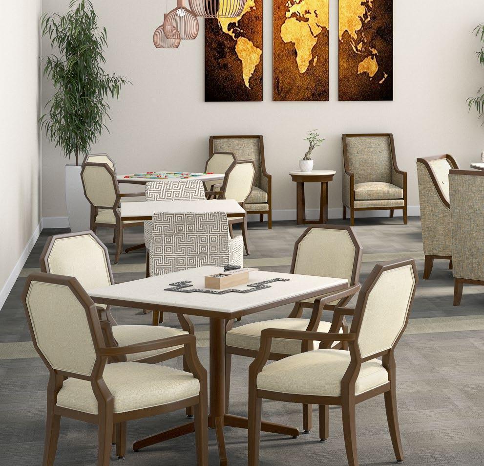 Game Room FEATURED Saluzzo Dining Chairs, Perletto Lounge Chairs,