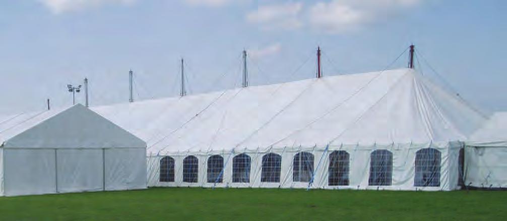 Although traditional marquees cannot be placed on hard-standing, their beauty lies in their oldfashioned charm.