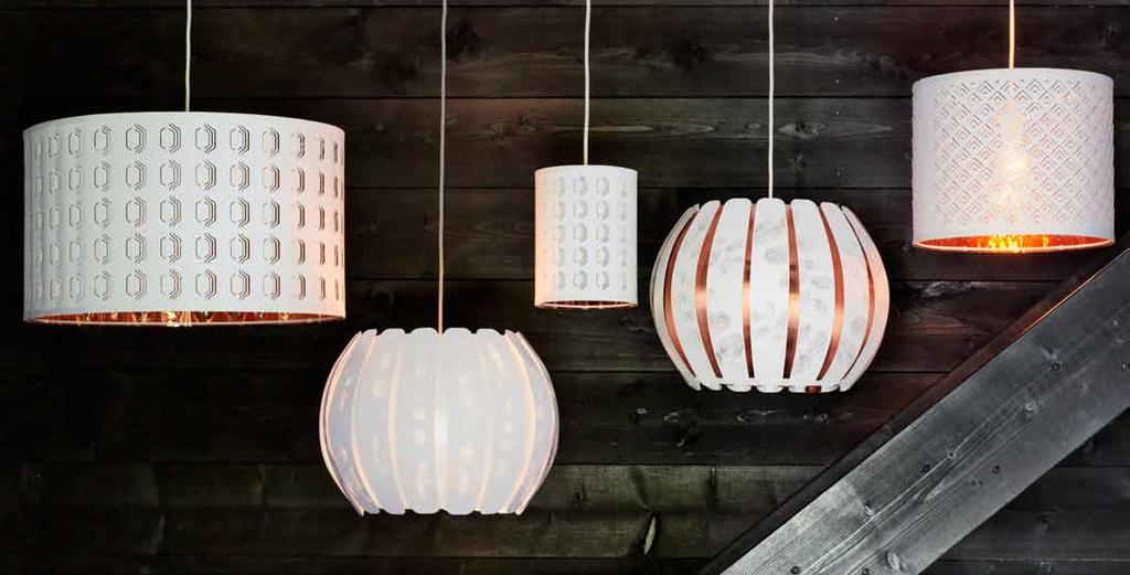 25 PH123234 Created by Stockholm design studio WIS design, these lampshades shine with a modern design combined with vintage influences.