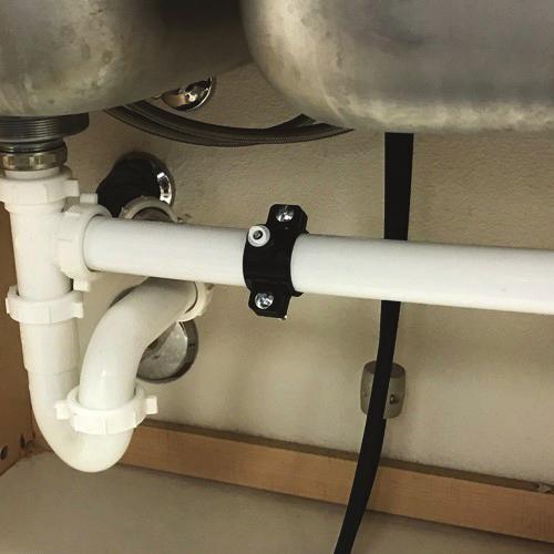 Find a good install location for the drain saddle and mark a spot for drilling.