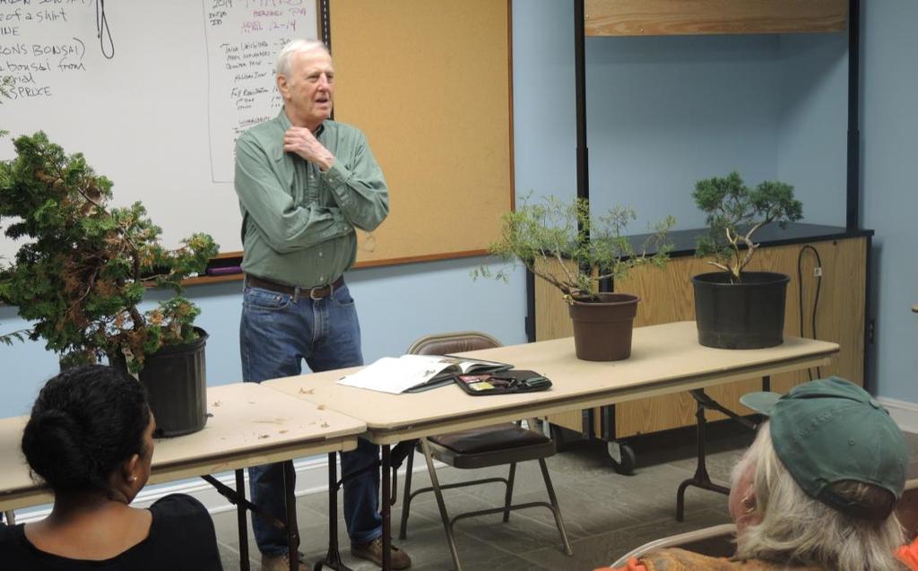 Looking Back: November meeting - Bonsai First Steps For our November meeting, club member Fred Aufschläger suggested, and led, an excellent presentation/workshop based on the