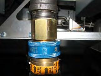 The fryer and its manual shutoff vavle must be disconnected from the gas supply piping system during any pressure testing of that system at test pressures in excess of 1/2 PSIG (3.45 kpa) (34.5 mbar).