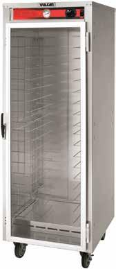 x 20" pans 10-year warranty on heating elements Model VP18 NON-INSULATED HOLDING CABINET Excellent durability from stainless steel construction Reaches holding temperature 16% faster and uses 33%