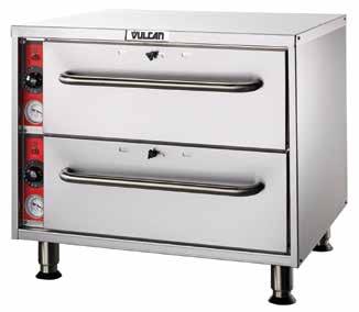 HEATED HOLDING DRAWER WARMER Rugged 16-gauge stainless steel drawer slides and rollers Heavy