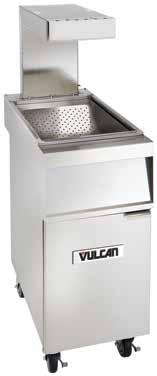 gas or electric fryers Optional ThermoGlo Food Warmer radiates uniform heat across surface Model VX15 Shown with optional ThermoGlo Food Warmer MF-1 MOBILE FILTER Designed for use with any Vulcan