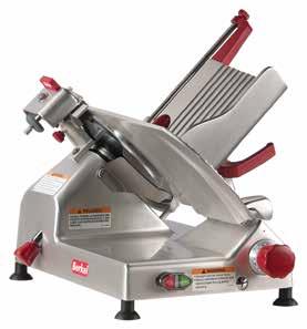 SLICERS ENTRY SLICER Easy to operate for great results Slice from wafer thin up to 9 16" Disassemble without tools for easy cleaning 10" carbon