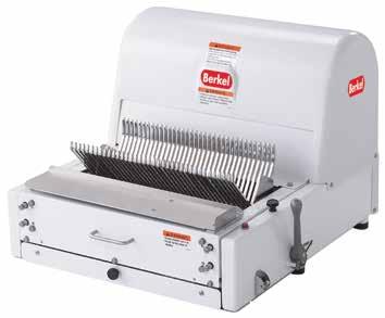 SLICERS PROFESSIONAL SLICER World's easiest slicer to clean and sharpen 13" stainless knife that slices up to 1 5 16" thick Powerful ½ HP motor and 45 quick-feed product