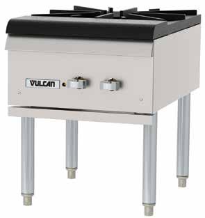 CHARBROILERS AND GRIDDLES COUNTER RESTAURANT SERIES HOT PLATE Fully ported two-piece 25,000 BTU/hr.