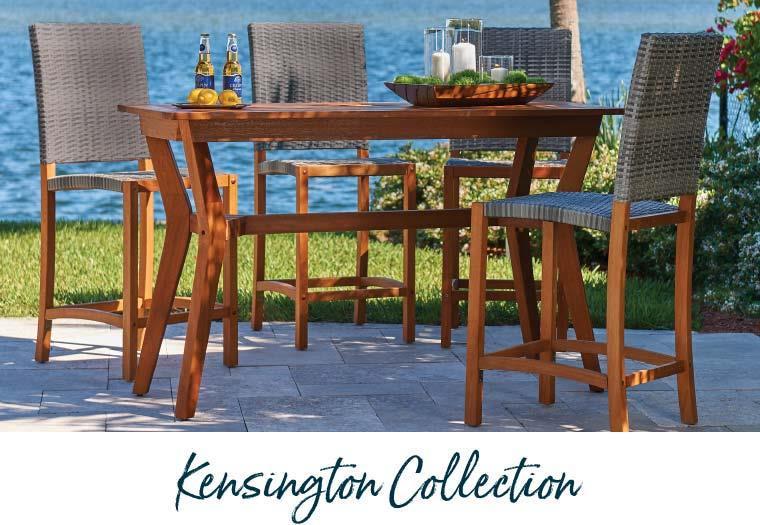 3 Our royal collection offers contemporary styling and ample room to relax and enjoy a great meal outdoors.