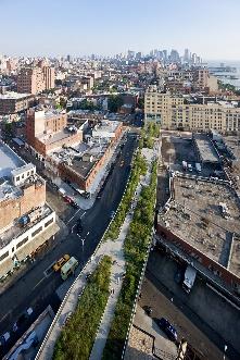 elevated freight rail line transformed into a public park on Manhattan s West