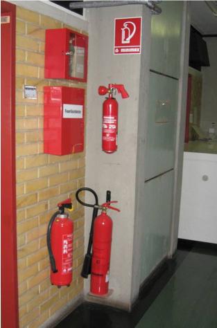 Where are the fire extinguishers?