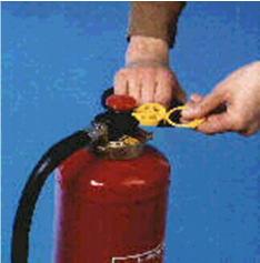 A compressed gas is stored in a separate, internal steel cylinder or cartridge.