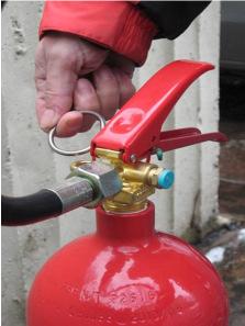 Fire fighting using a CO 2