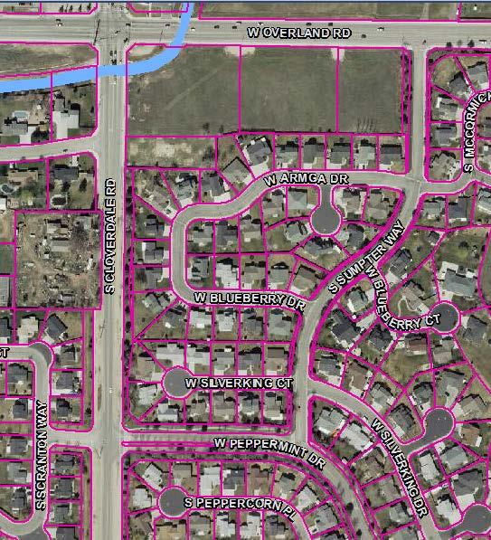SITE Potential Driveway Route of Neighborhood Concern = HOA Landscape Spite Strip = 6.