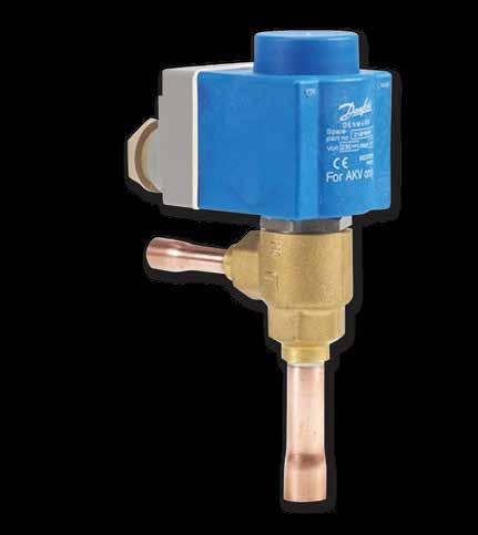 Danfoss AKV Electronic Expansion Valves AKV are electrically operated expansion valves designed for refrigerating plant. The AKV valves can be used for HCFC and HFC, R744 refrigerants.