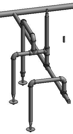 Connect Sprinklers to Selected Pipes (Current SPRC) Creates pipes from selected sprinklers in a space to range pipe using