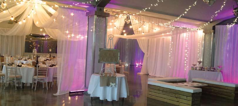 Drapes & Decor Drapes and decor can add that extra touch of glamour and elegance to any venue.