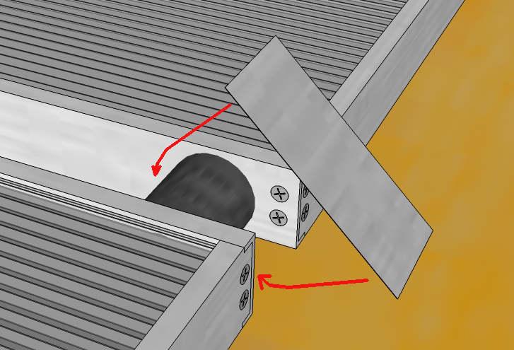 Install a foam sleeve over every fitting between panels as well as at the ends of the panel array.