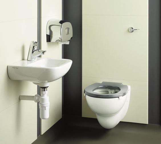 standard wc Suitable only for fully ambulant users, standard WCs typically comprise a toilet and hand-rinse basin within a stand-alone room.