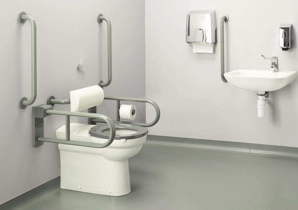 assisted wc Wheelchair users who require the assistance of a trained member of staff will benefit from the layout of this washroom.
