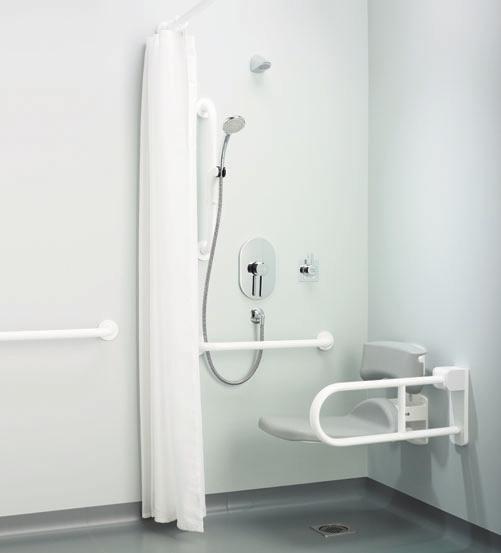independent wheelchair shower room Safety and the protection of dignity are at the heart of this shower room.