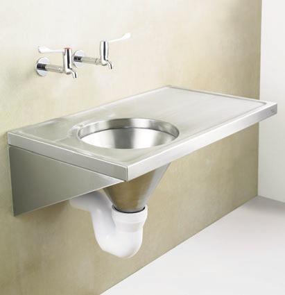 janitorial unit JU An invaluable aid to infection control. This all in one stainless steel unit features a cleaners sink with bucket grating and a hand rinse basin and mixer.