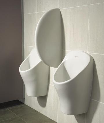 urinals (hospital pattern 2 - waterless) Aridian does not use water to flush itself. A replaceable cartridge prevents odour and normal cleaning keeps the bowl clean.