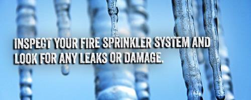 Prevent Your Sprinkler System from Freezing this Winter As the winter season is upon us, it is an important time to check on the sprinkler systems in your chapter facility to ensure that pipes are