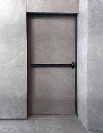 Swing Fire Door BS99 UNI 9723 - Class REI 120 DOOR CHARACTERSTICS K Frame with high moment of inertia cross-section, made from sheet steel profile 2,5 mm thick with seal for cold smoke and