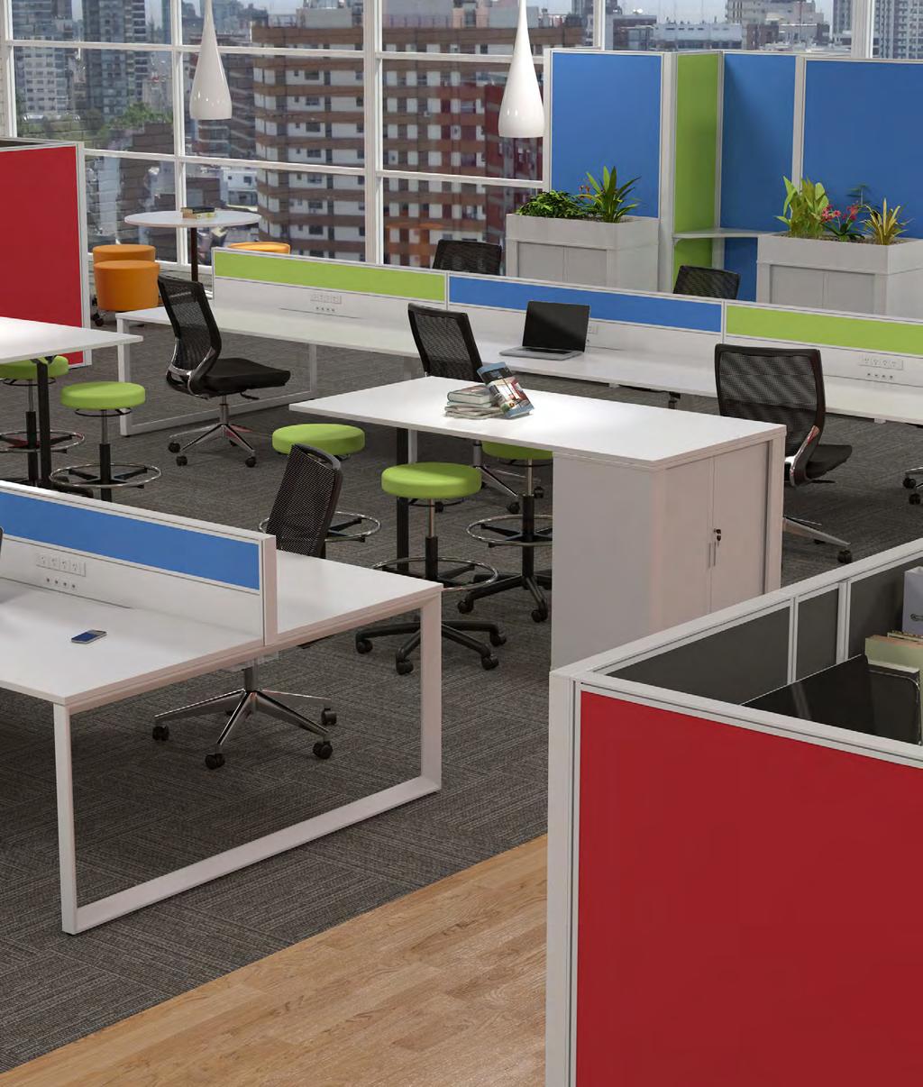 Screen options: Breathe Fabric Splice Fabric Customers Own Covering Anvil Double Sided Desks - Open