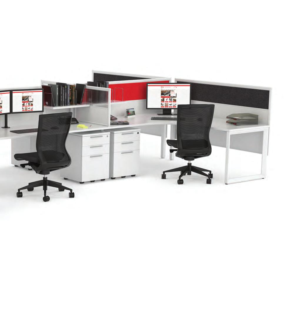 Anvil 90 Workstations, Split Screens with Charcoal/Ignite
