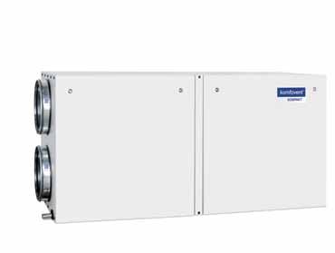 KOMPKT REcu 2000 Panel thickness 45 mm Unit weight E/W 325/330 kg Nominal air flow 2000 m 3 /h Supply voltage (E) 3~ 400 V Supply voltage (W) 1~ 230 V Maximal operating current (E) 32,1 Maximal