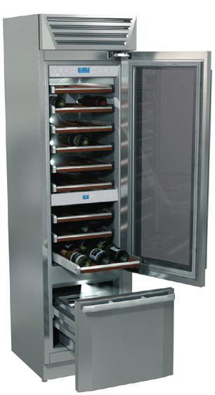 9 cu ft Riserva Compartment with Humidity Control Bottle shelves 6 Bottles each shelf 11 Wine Cellar Bottle shelves 3 Bottles each shelf 11 * Special Order - 16 weeks lead time SWING MG7491TWT6U * R