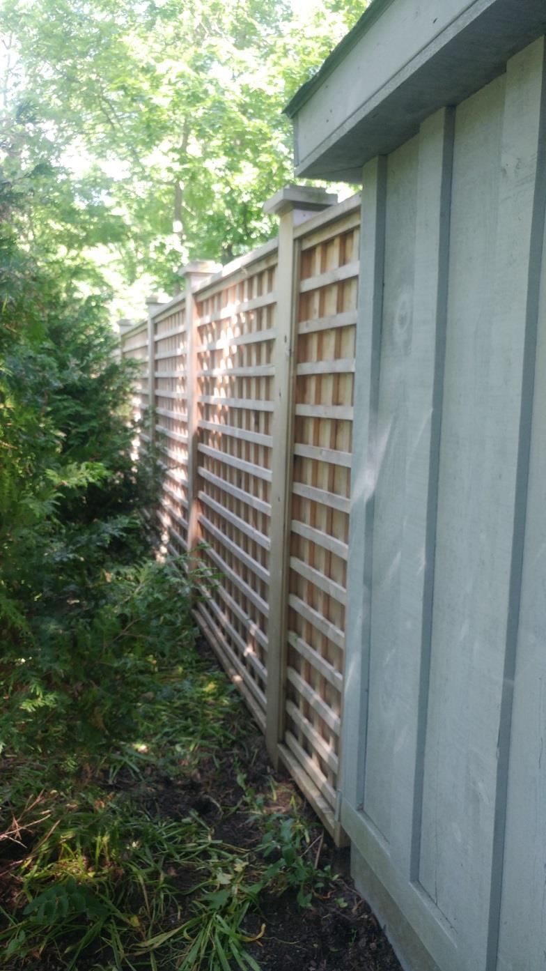 Existing wooden perimeter