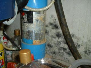 plumbing drain pipe penetration.